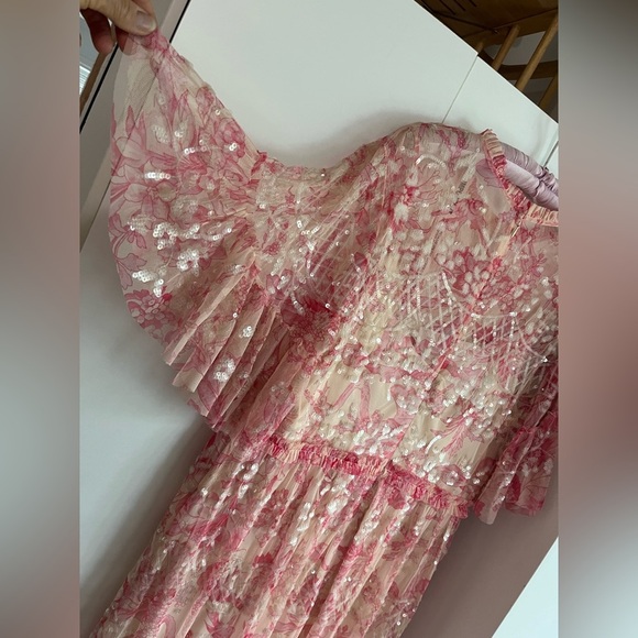 Mac Duggal 9148 Embellished  Floral Mini Dress Size 12 NWT - Picture 9 of 12